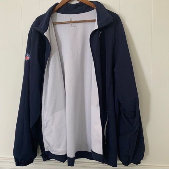 Nike NFL Mens Dallas Cowboys Zip Up Windbreaker Navy Jacket Sz L - Picture 6 of 9